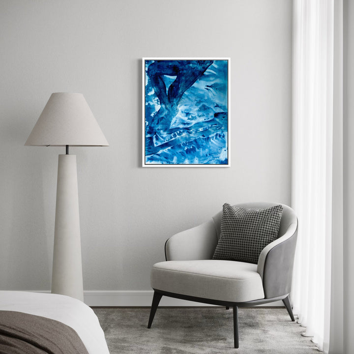 The artwork, Figure Study #21B, by Cat Welch, displayed in a room.