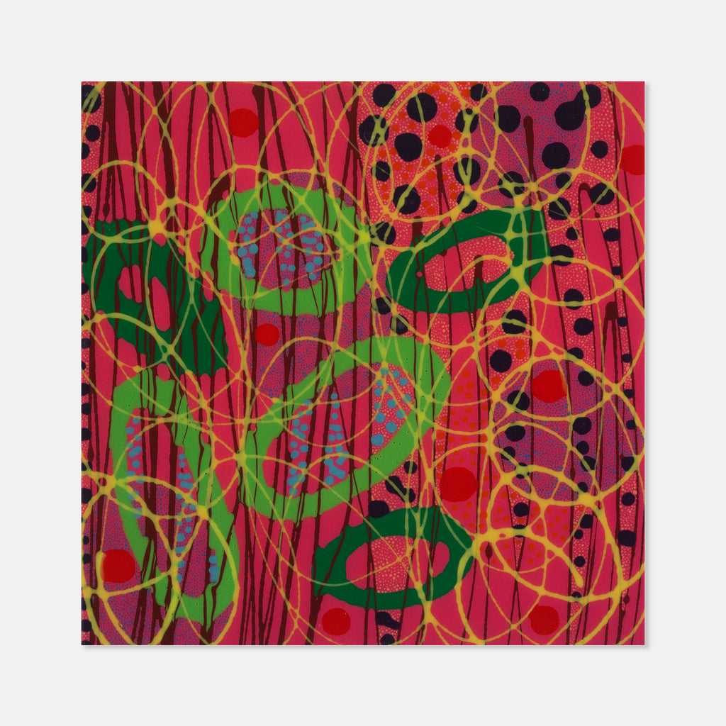 Dark Slate Gray Untitled (pink green rings)
