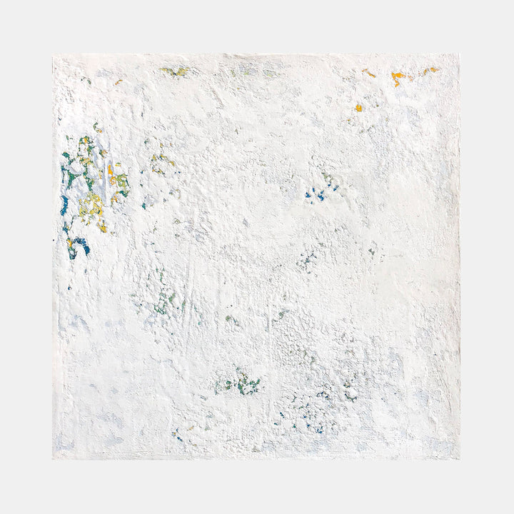 An original expressionist acrylic painting Untitled (White Painting 18-14) by Jacqueline Ferrante