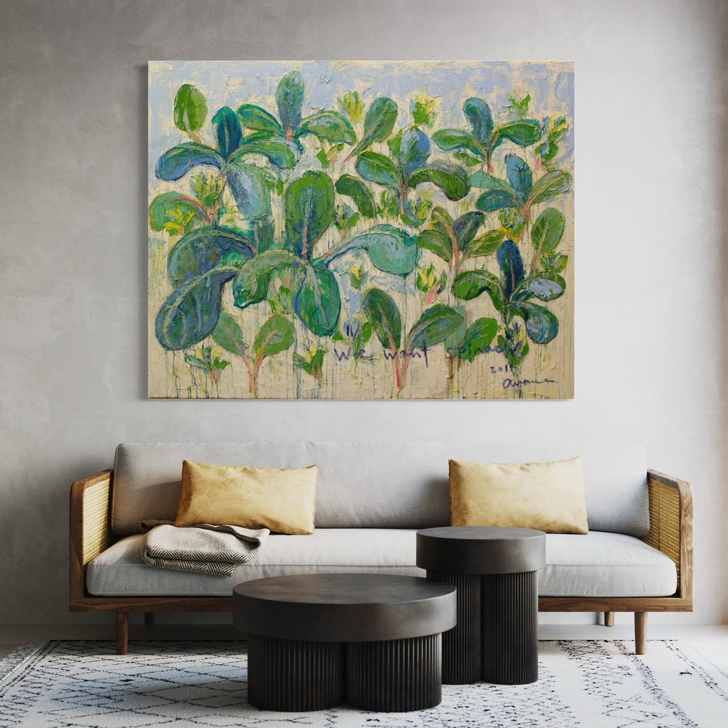 The artwork We Want Spinach, by Ayane Kurai