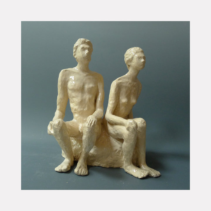 The artwork Two Seated Figures (Medium), by Mark LaRiviere