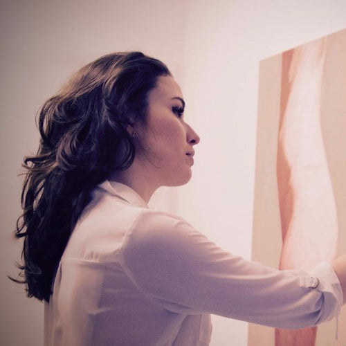 Brooklyn local artist Amy Hughes in her art studio and her creative process