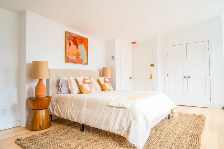 Contemporary art rental in a bedroom