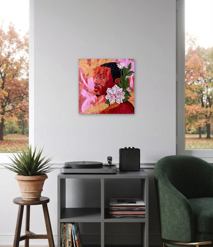 The artwork, Beyond, by Chanelle René, displayed in a room.