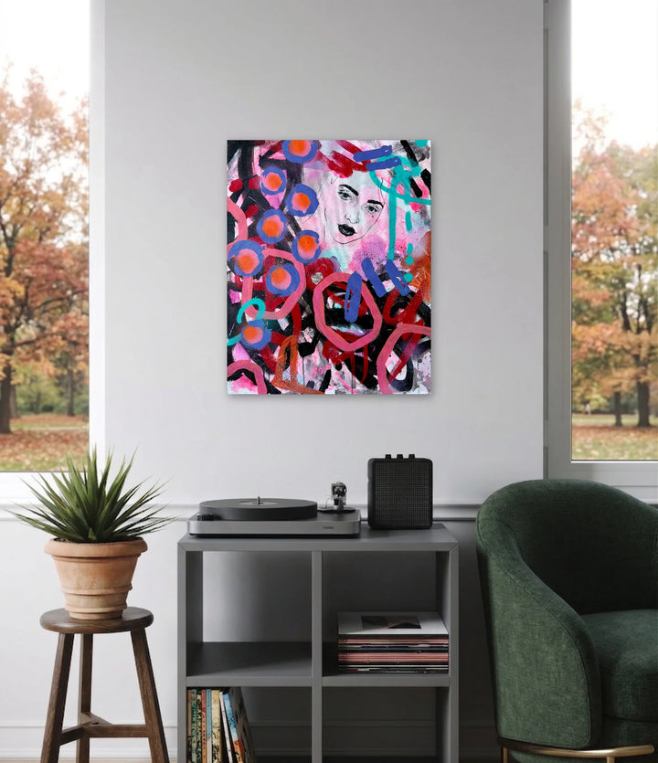 The artwork, From Stars To Star Dust, by Chanelle René, displayed in a room.