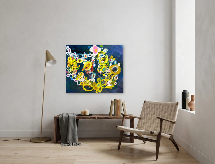 The artwork, The Obvious Child, by Amy Decker, displayed in a room.