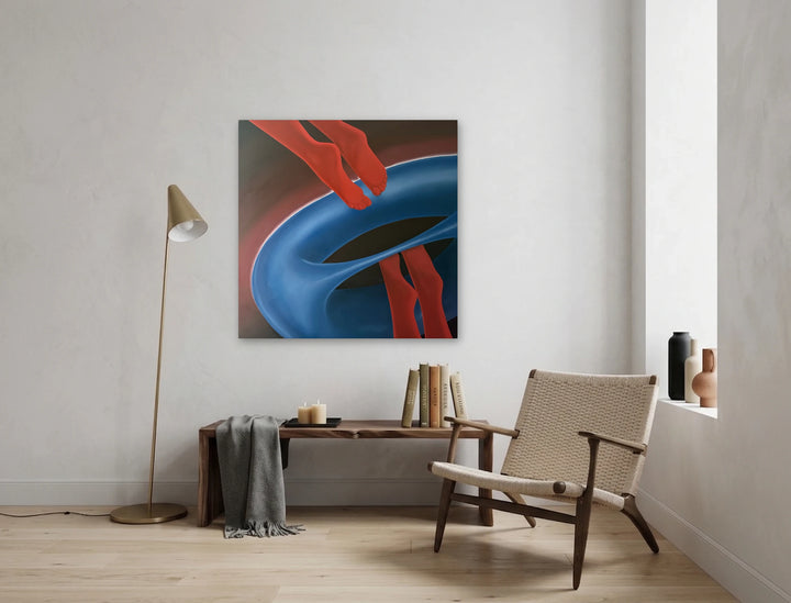 The artwork, Singularity, by Anastasia Korsakova, displayed in a room.