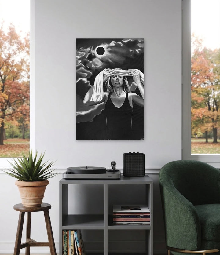 The artwork, Anger, by Jessica Preble, displayed in a room.
