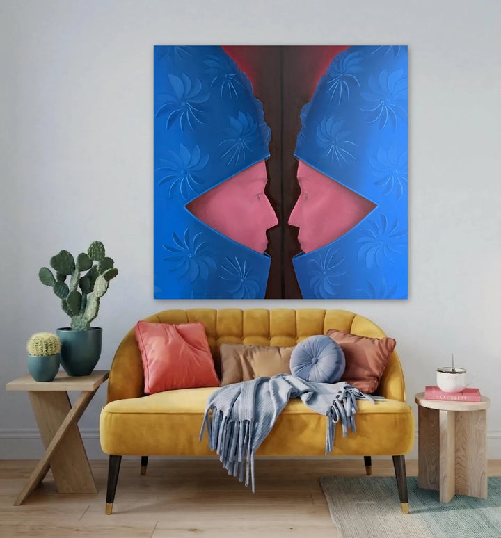 The artwork, Contact, by Anastasia Korsakova, displayed in a room.