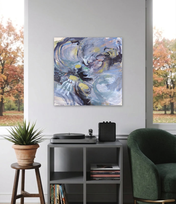 The artwork, Aquatic, by Veronica Lawlor, displayed in a room.