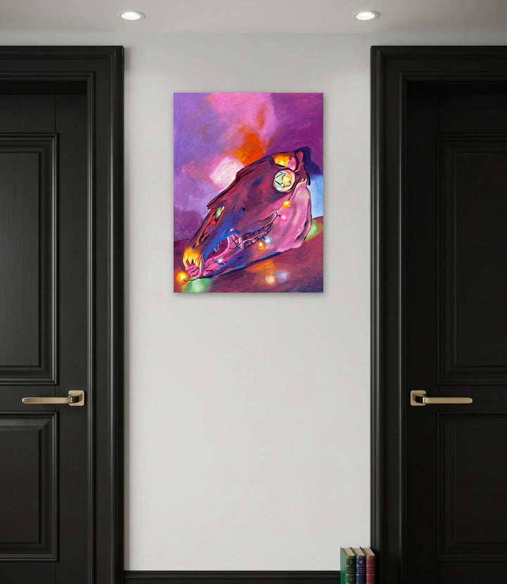The artwork, Bargaining, by Jessica Preble, displayed in a room.