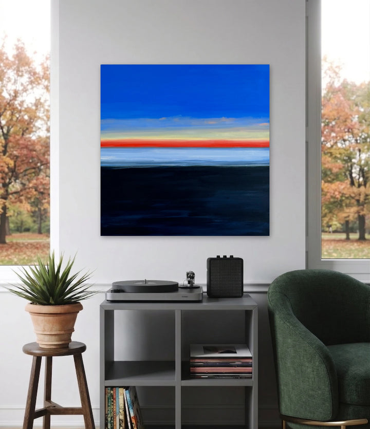 The artwork, After Glow, by Benna Holden, displayed in a room.