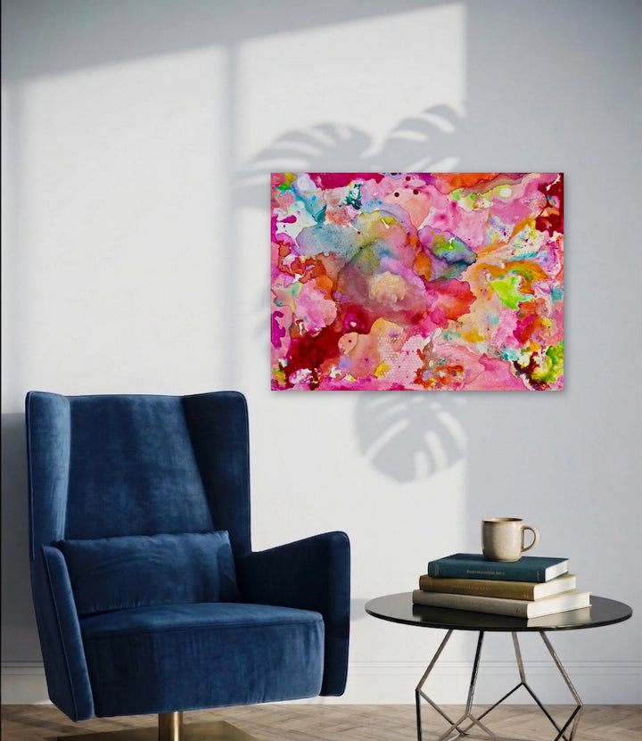 The artwork, Inner Light, by Benna Holden, displayed in a room.