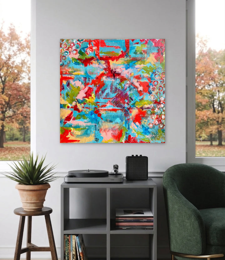 The artwork, Untitled, by Benna Holden, displayed in a room.