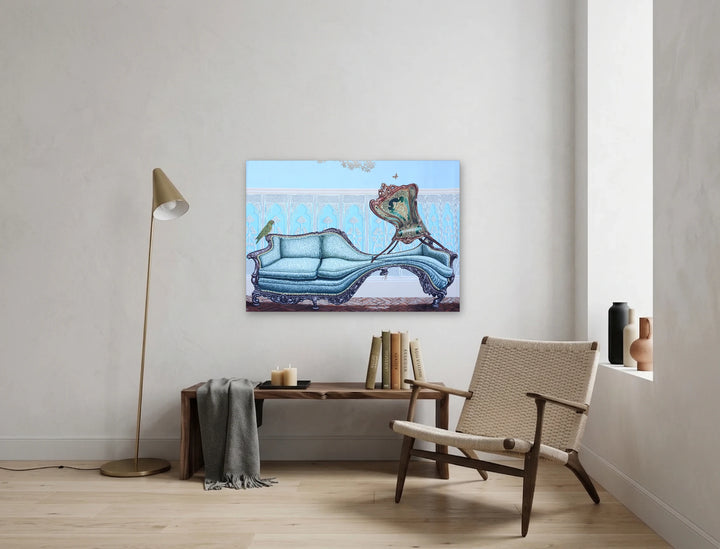 The artwork, Evolution of Dance II, by Carlos Gamez de Francisco, displayed in a room.