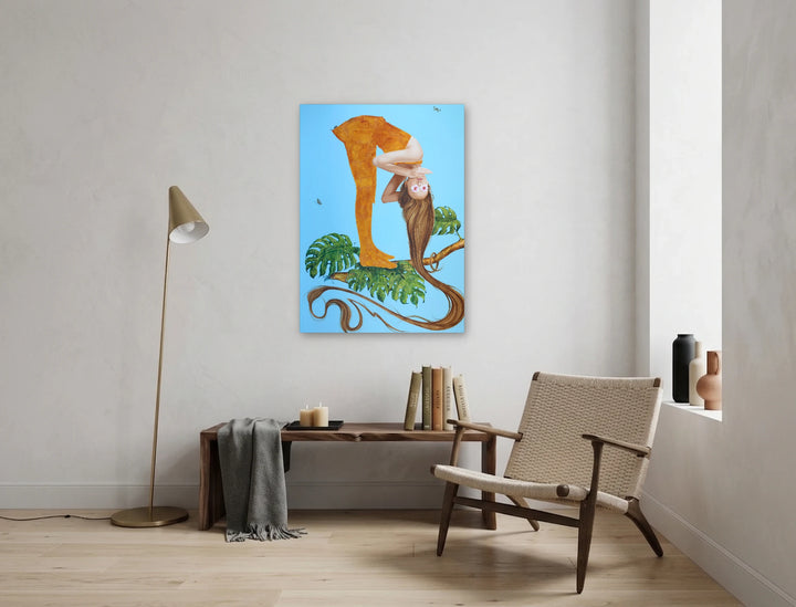 The artwork, Standing Like a Tree, by Carlos Gamez de Francisco, displayed in a room.