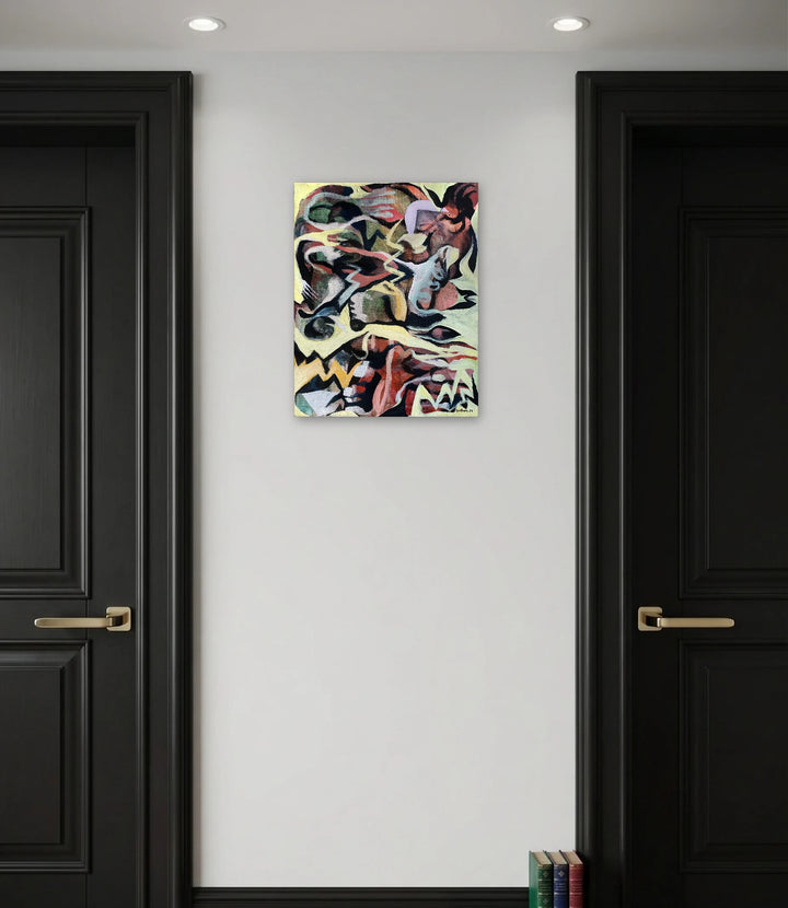 The artwork, Float Up, by David Louis Cintron, displayed in a room.