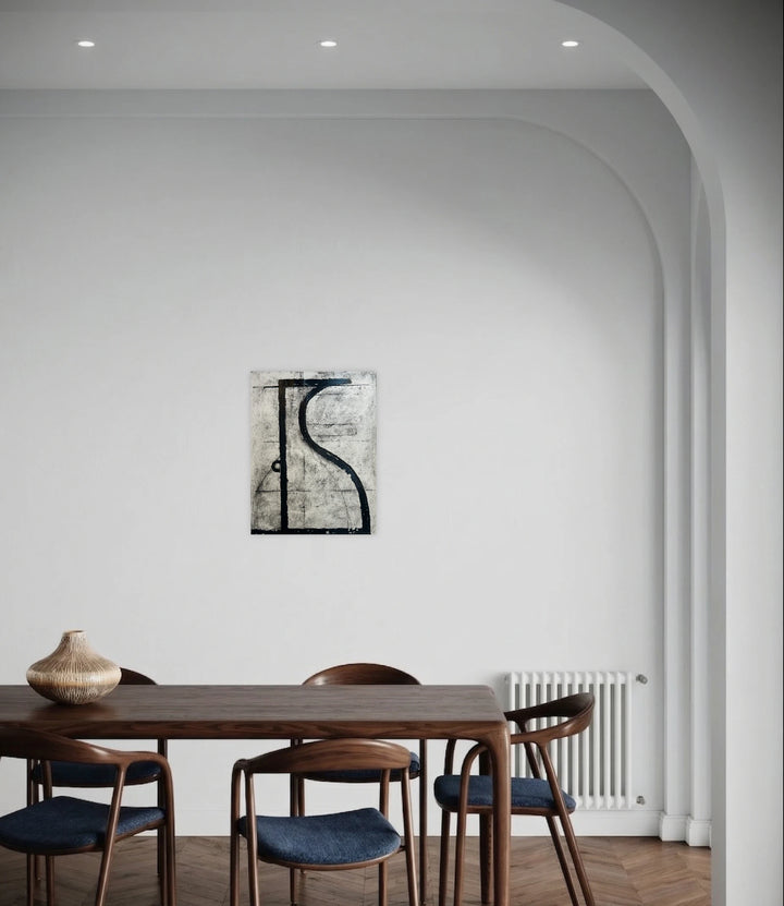 The artwork, Ewer No. 3, by Janice La Motta, displayed in a room.