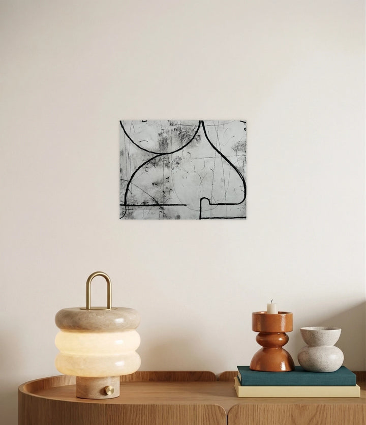 The artwork, Form Study No. 3, by Janice La Motta, displayed in a room.