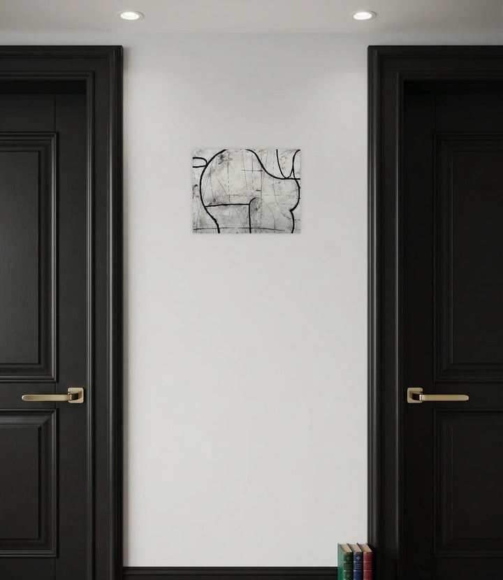 The artwork, Form Study No. 2, by Janice La Motta, displayed in a room.