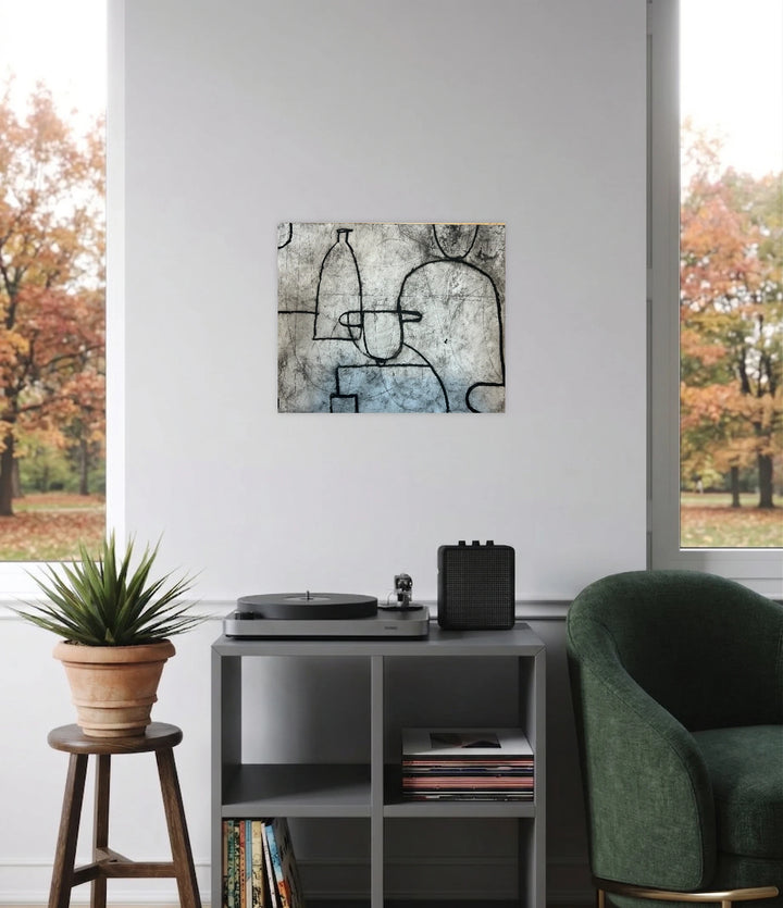 The artwork, Still Life No. 24, by Janice La Motta, displayed in a room.