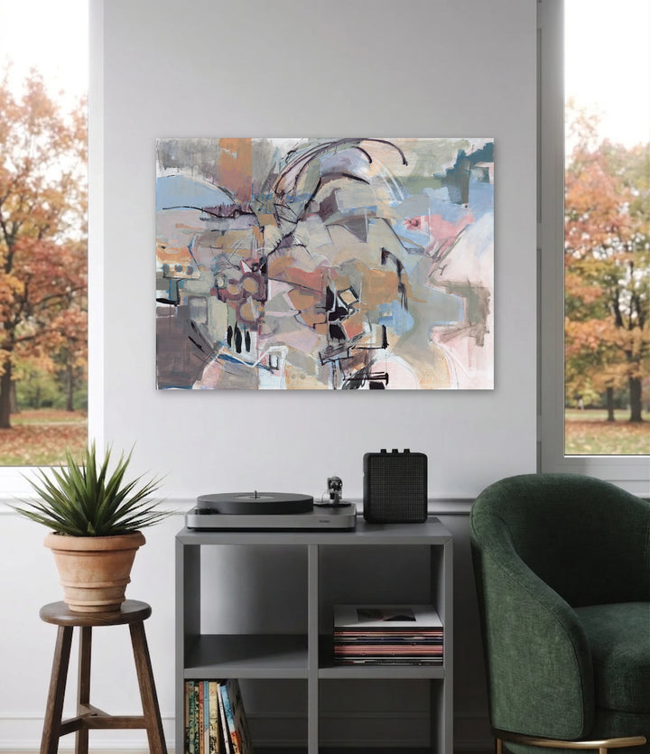 The artwork, Demolition, by Veronica Lawlor, displayed in a room.