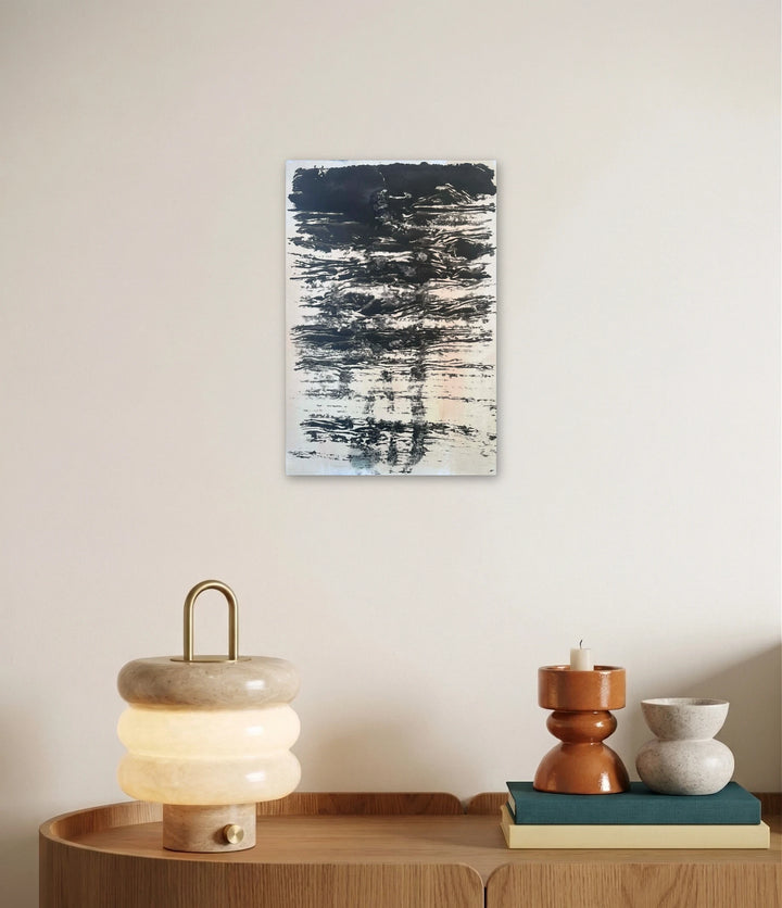 The artwork, Shadow I , by Dionysia Adamopoulou, displayed in a room.