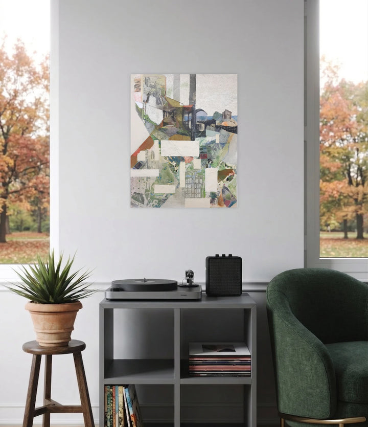 The artwork, Exact Double #2, by Sinejan Kılıç Buchina, displayed in a room.