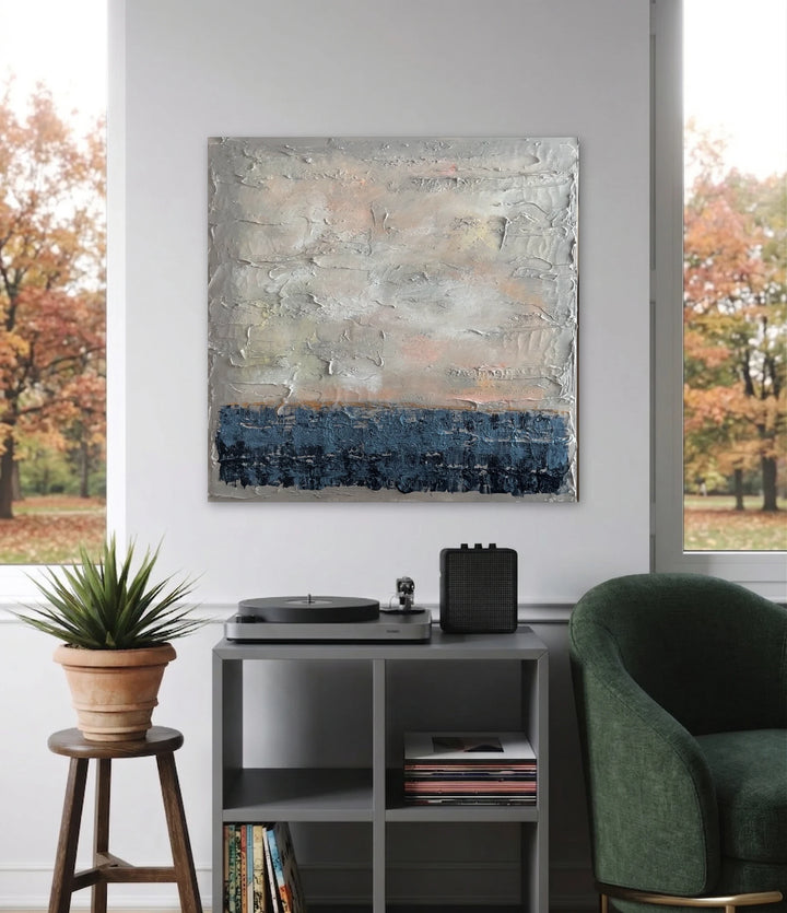 The artwork, Golden Dawn, by Tammy Kushnir, displayed in a room.