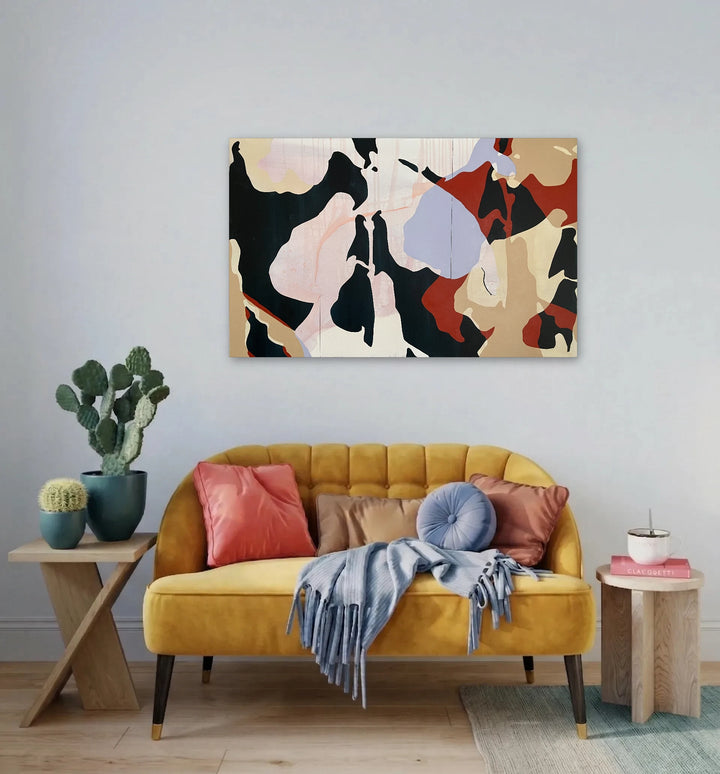 The artwork, For the Flame Bearer, No. 2, by Shana Grugan, displayed in a room.
