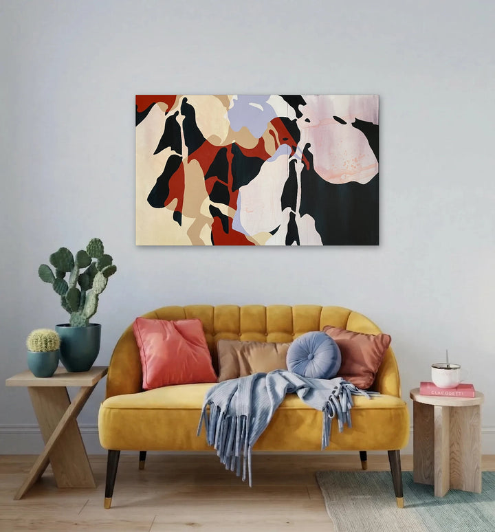 The artwork, For the Flame Bearer, No. 1, by Shana Grugan, displayed in a room.