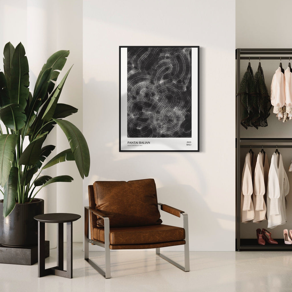 Dark Slate Gray Bali Beach Balian Poster