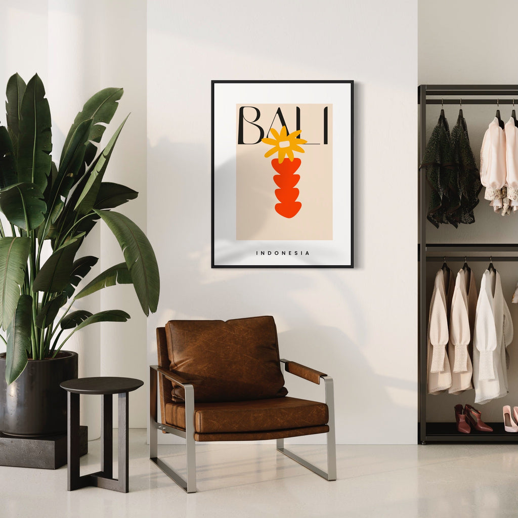 Light Gray Bali Travel Poster