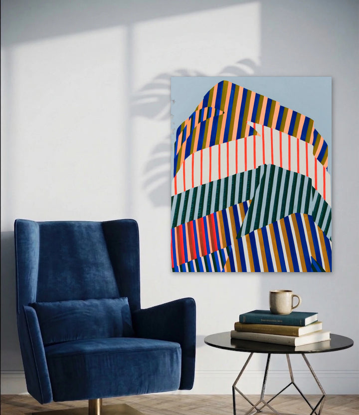 The artwork, Day Heap, by Natalie Lanese, displayed in a room.