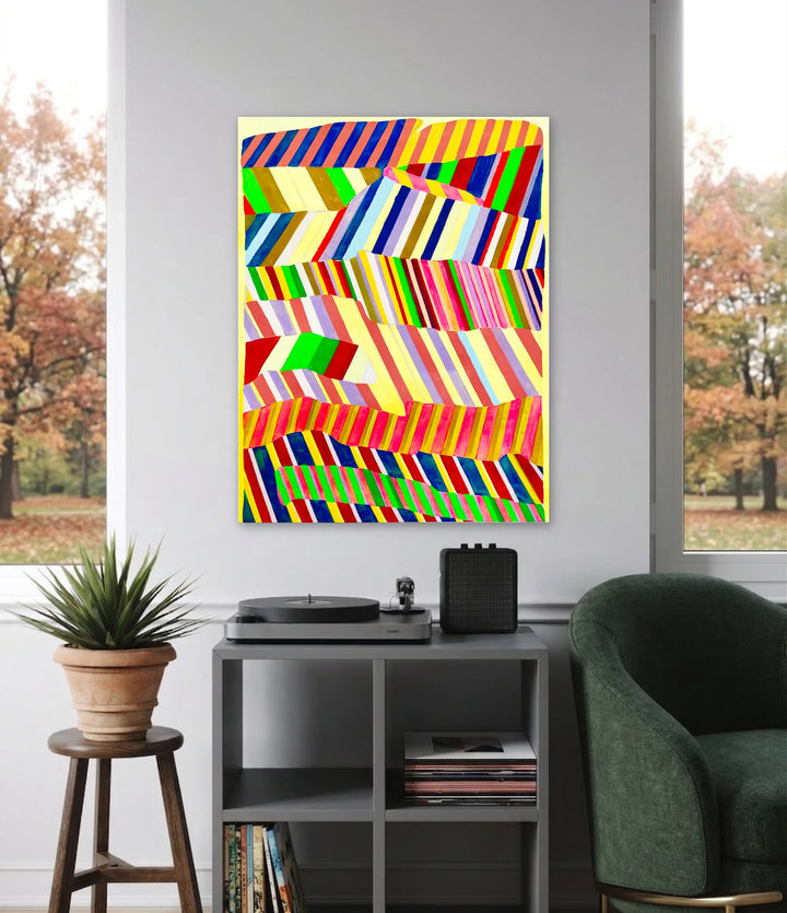 The artwork, Missing Teeth, by Natalie Lanese, displayed in a room.
