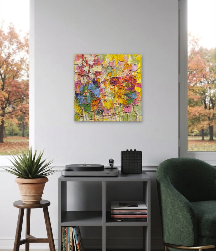 The artwork, Light in September, by Ayane Kurai, displayed in a room.