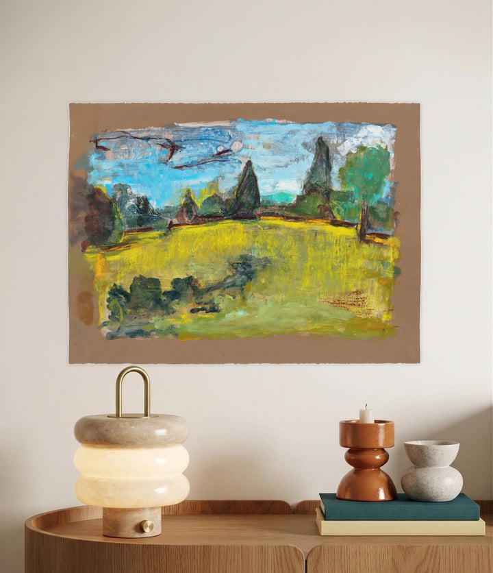 The artwork, Casts a Long Shadow, by Molly Herman, displayed in a room.