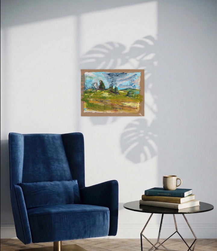 The artwork, Southern Discomfort, by Molly Herman, displayed in a room.