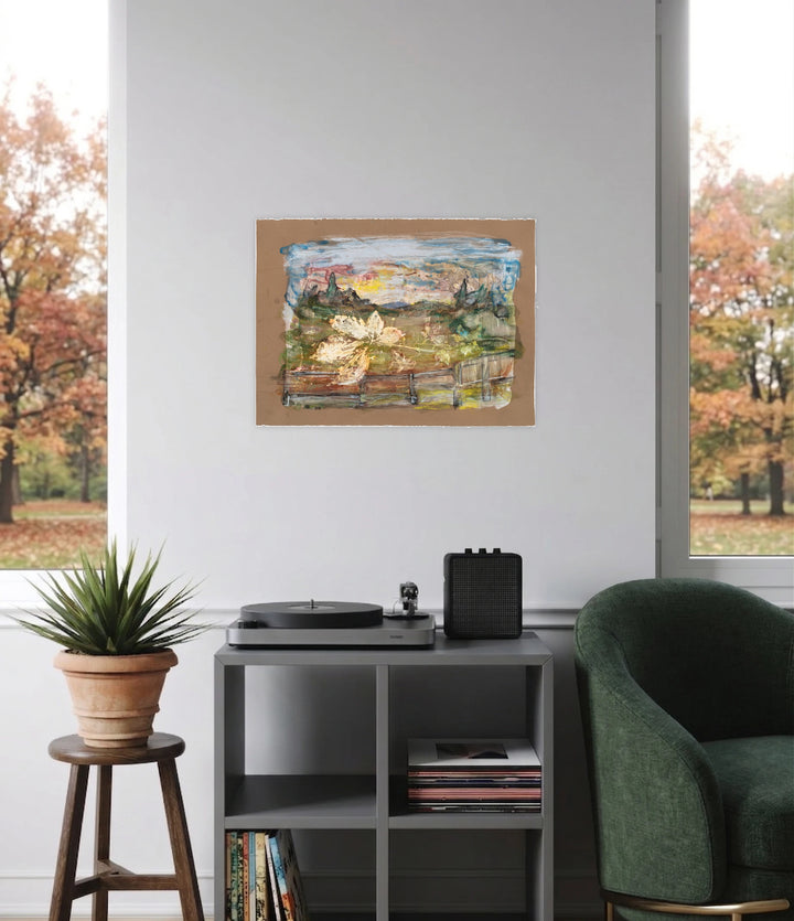 The artwork, Virginia Creeper, by Molly Herman, displayed in a room.