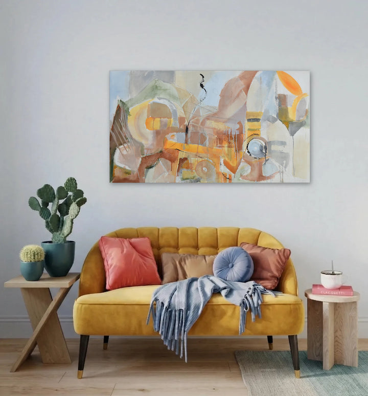 The artwork, Machine Age, by Veronica Lawlor, displayed in a room.