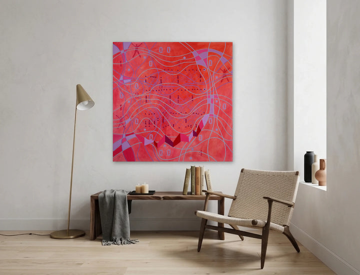 The artwork, Mind Over Matter, by Sabre Esler, displayed in a room.