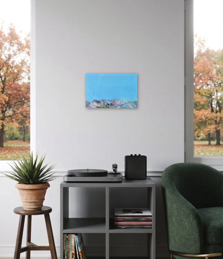 The artwork, Mist 1, by Melanie Kozol, displayed in a room.