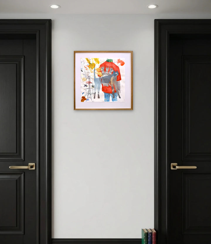 The artwork, Ambulette, by Ray Borchers, displayed in a room.