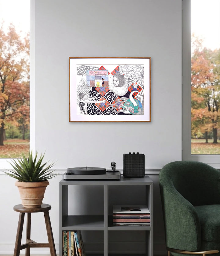 The artwork, Colour Your World, by Ray Borchers, displayed in a room.