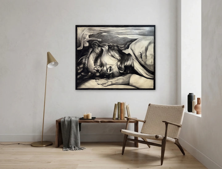 The artwork, Heaven Already Knows Me, by Ray Borchers, displayed in a room.