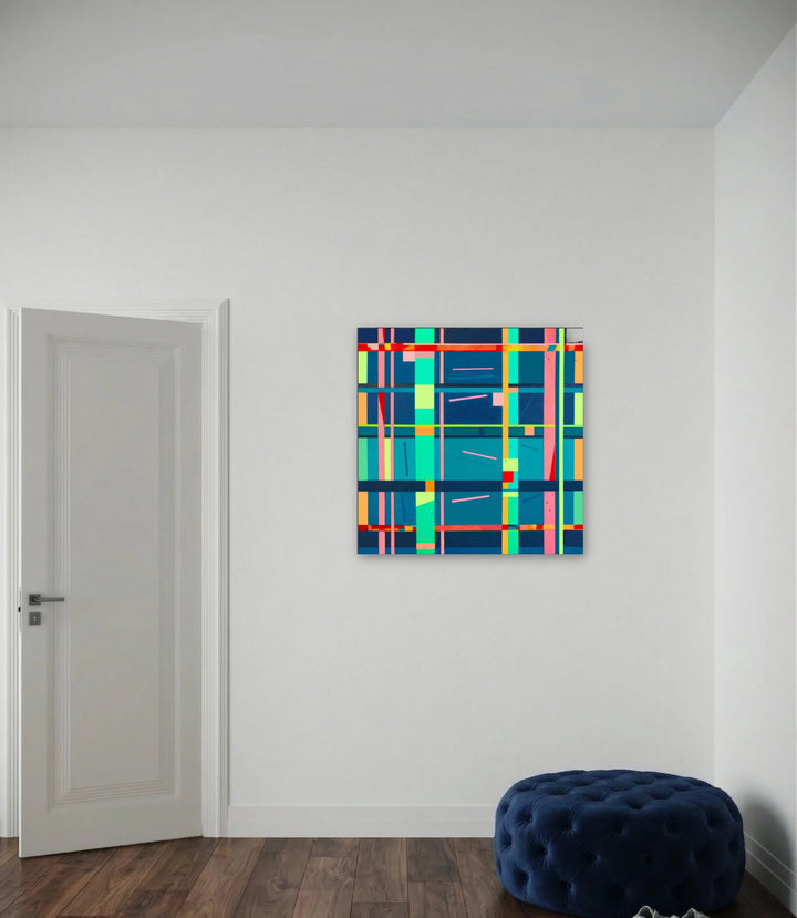 The artwork, Night Moves, by Vanessa Ryan, displayed in a room.