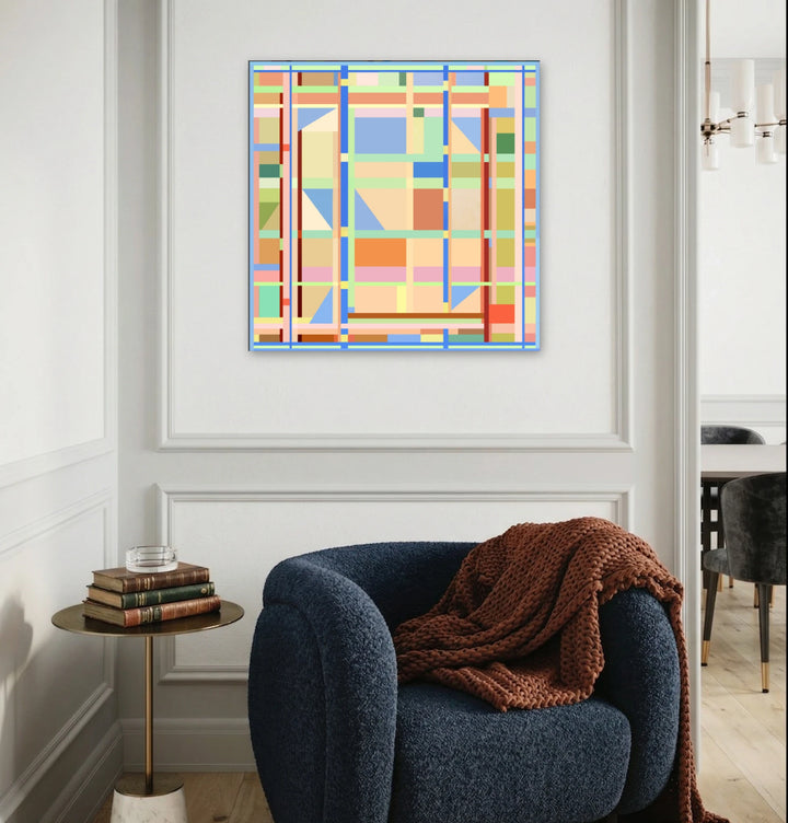 The artwork, Morning Light, by Vanessa Ryan, displayed in a room.