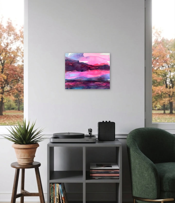 The artwork, So Far Away, by Melanie Kozol, displayed in a room.