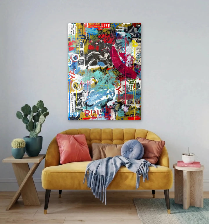 The artwork, Sunbeam Shiner, by Tiff Urquhart, displayed in a room.