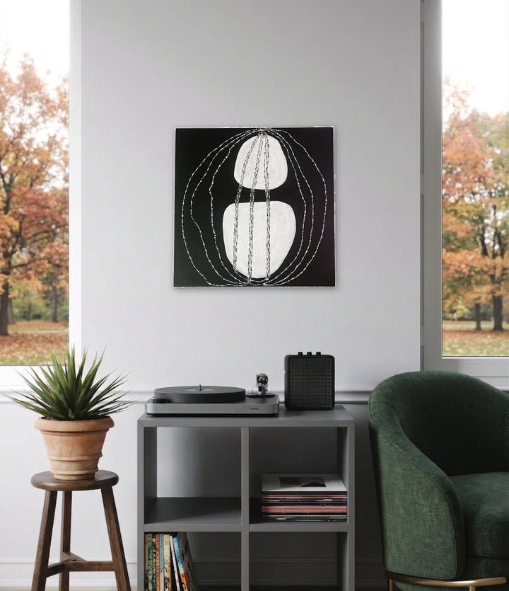 The artwork, Neural Network, by Sunny Chapman, displayed in a room.